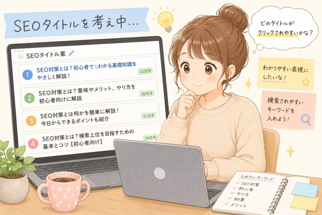 【初心者向け】クリックされるSEOタイトルの作り方｜検索で読まれる記事にするコツ